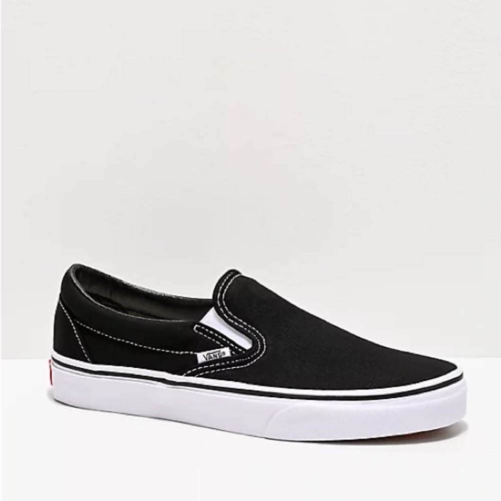 Vans Men's Black Slip-On Sneakers